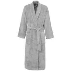 Sensei Maison Peignoirs Et Chaussons De Bain Peignoir Mixte Col Châle 400 G/m² Carbone S -Gants de toilette Soldes peignoir mixte col chale 400 g m2 gris perle s 1