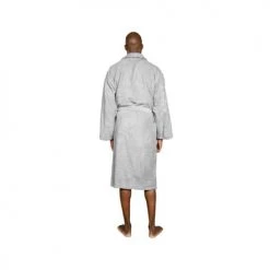 Sensei Maison Peignoirs Et Chaussons De Bain Peignoir Mixte Col Châle 400 G/m² Gris Perle S -Gants de toilette Soldes peignoir mixte col chale 400 g m2 gris perle s 4