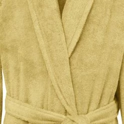 Sensei Maison Peignoirs Et Chaussons De Bain Peignoir Mixte Col Châle 400 G/m² Miel XL -Gants de toilette Soldes peignoir mixte col chale 400 g m2 miel xl 2
