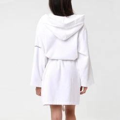 Naf Naf Peignoirs Et Chaussons De Bain Peignoir Mixte - Coton 380 G/m2 Cobalt M-L -Gants de toilette Soldes peignoir mixte coton 380 g m2 cobalt m l 2