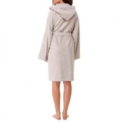 Naf Naf Peignoirs Et Chaussons De Bain Peignoir Mixte - Coton 380 G/m2 Mauve M-L -Gants de toilette Soldes peignoir mixte coton 380 g m2 mauve m l 2