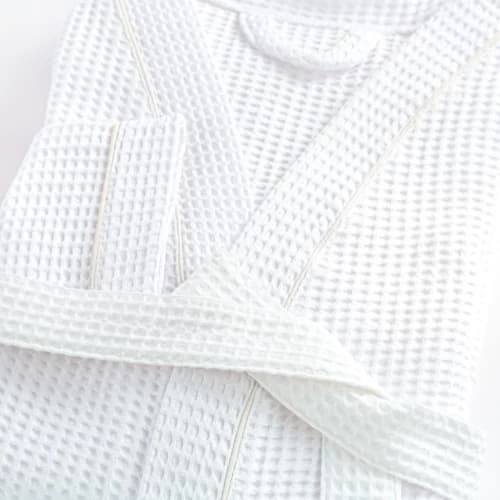 Linandelle Peignoirs Et Chaussons De Bain Peignoir Nid D'abeille En Coton Blanc 8xl 5 Linandelle Peignoirs Et Chaussons De Bain Peignoir Nid D'abeille En Coton Blanc 8xl – Image 3