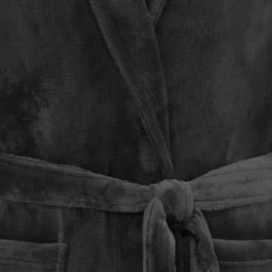 Sensei Maison Peignoirs Et Chaussons De Bain Peignoir Polaire Anthracite S -Gants de toilette Soldes peignoir polaire anthracite s 2