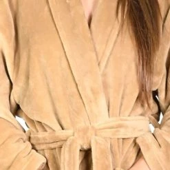 Sensei Maison Peignoirs Et Chaussons De Bain Peignoir Polaire Cashmere XL -Gants de toilette Soldes peignoir polaire cashmere xl 2