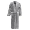 Sensei Maison Peignoirs Et Chaussons De Bain Peignoir Polaire Kimono Gris Perle L -Gants de toilette Soldes peignoir polaire kimono gris perle l