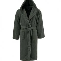 Sensei Maison Peignoirs Et Chaussons De Bain Peignoir Polaire Mixte à Capuche Eucalyptus XL