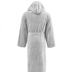 Sensei Maison Peignoirs Et Chaussons De Bain Peignoir Polaire Mixte à Capuche Gris Perle M -Gants de toilette Soldes peignoir polaire mixte a capuche gris perle m 1