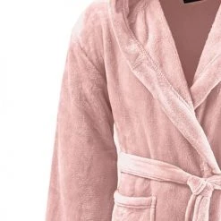 Sensei Maison Peignoirs Et Chaussons De Bain Peignoir Polaire Mixte à Capuche Nude M -Gants de toilette Soldes peignoir polaire mixte a capuche nude m 2