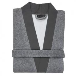 Sensei Maison Peignoirs Et Chaussons De Bain Robe De Chambre Molleton Anthracite L -Gants de toilette Soldes robe de chambre molleton anthracite l 2