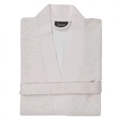 Sensei Maison Peignoirs Et Chaussons De Bain Robe De Chambre Molleton Blanc Cassé L -Gants de toilette Soldes robe de chambre molleton blanc casse l 3