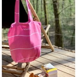 LeStoff France Accessoires Et Serviettes De Plage  Sac De Plage BIO Fuchsia 45 X 38 Cm -Gants de toilette Soldes sac de plage bio fuchsia 45 x 38 cm 1