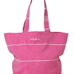 LeStoff France Accessoires Et Serviettes De Plage  Sac De Plage BIO Anthracite 45 X 38 Cm -Gants de toilette Soldes sac de plage bio fuchsia 45 x 38 cm 4
