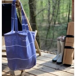 LeStoff France Accessoires Et Serviettes De Plage  Sac De Plage BIO Navy 45 X 38 Cm -Gants de toilette Soldes sac de plage bio navy 45 x 38 cm 2