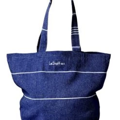 LeStoff France Accessoires Et Serviettes De Plage  Sac De Plage BIO Anthracite 45 X 38 Cm -Gants de toilette Soldes sac de plage bio navy 45 x 38 cm 4