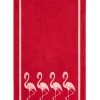 LA SERVIETTE PARIS Décoration De Jardin Serviette De Plage Coton Bio 500Gr/m² Rouge 90x170 -Gants de toilette Soldes serviette de plage coton bio 500gr m2 rouge 90x170 1