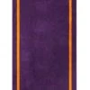 LA SERVIETTE PARIS Décoration De Jardin Serviette De Plage Coton Bio 500Gr/m² Violet Cadre Orange 90x170