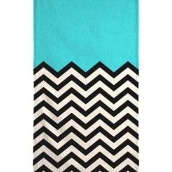 Juniqe Décoration De Jardin Serviette De Plage En éponge-velours En Blanc & Bleu 90x180