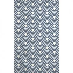 Juniqe Décoration De Jardin Serviette De Plage En éponge-velours En Blanc & Bleu 90x180