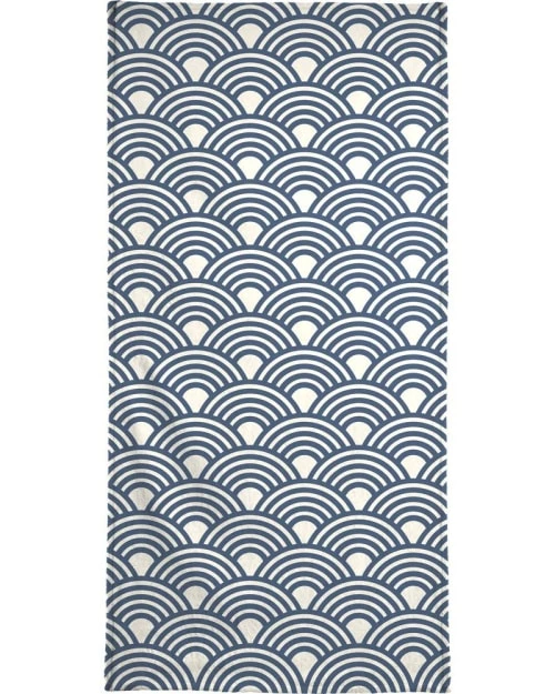 Juniqe Décoration De Jardin Serviette De Plage En éponge-velours En Blanc & Bleu 90x180 3 Juniqe Décoration De Jardin Serviette De Plage En éponge-velours En Blanc & Bleu 90x180