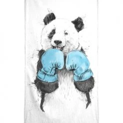 Juniqe Décoration De Jardin Serviette De Plage En éponge-velours En Blanc & Bleu 90x180