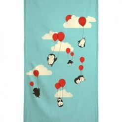 Juniqe Décoration De Jardin Serviette De Plage En éponge-velours En Blanc & Bleu 90x180