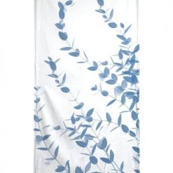 Juniqe Décoration De Jardin Serviette De Plage En éponge-velours En Blanc & Bleu 90x180