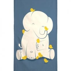 Juniqe Décoration De Jardin Serviette De Plage En éponge-velours En Blanc & Bleu 90x180