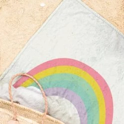 Juniqe Décoration De Jardin Serviette De Plage En éponge-velours En Blanc & Bleu 90x180 -Gants de toilette Soldes serviette de plage en eponge velours en blanc bleu 90x180 38