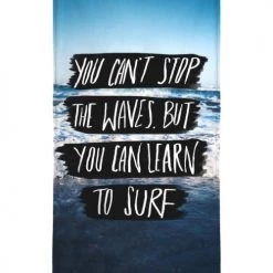 Juniqe Décoration De Jardin Serviette De Plage En éponge-velours En Blanc & Bleu 90x180