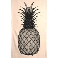 Juniqe Décoration De Jardin Serviette De Plage En éponge-velours En Blanc Ivoire 90x180