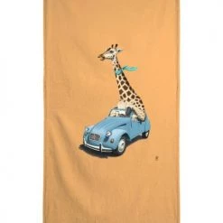 Juniqe Décoration De Jardin Serviette De Plage En éponge-velours En Blanc Ivoire & Bleu 90x180