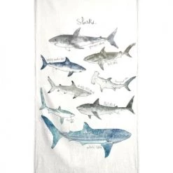 Juniqe Décoration De Jardin Serviette De Plage En éponge-velours En Blanc Ivoire & Bleu 90x180