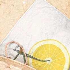 Juniqe Décoration De Jardin Serviette De Plage En éponge-velours En Blanc Ivoire & Jaune 90x180 -Gants de toilette Soldes serviette de plage en eponge velours en blanc ivoire jaune 90x180 6