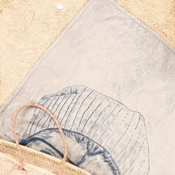 Juniqe Décoration De Jardin Serviette De Plage En éponge-velours En Blanc Ivoire & Noir 90x180 -Gants de toilette Soldes serviette de plage en eponge velours en blanc ivoire noir 90x180 5