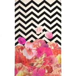 Juniqe Décoration De Jardin Serviette De Plage En éponge-velours En Blanc Ivoire & Noir 90x180