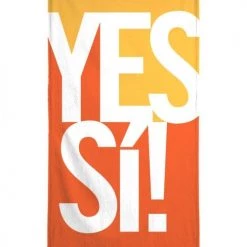 Juniqe Décoration De Jardin Serviette De Plage En éponge-velours En Blanc & Jaune 90x180