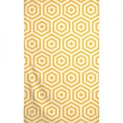 Juniqe Décoration De Jardin Serviette De Plage En éponge-velours En Blanc & Jaune 90x180