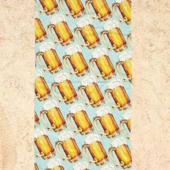 Juniqe Décoration De Jardin Serviette De Plage En éponge-velours En Blanc & Jaune 90x180 -Gants de toilette Soldes serviette de plage en eponge velours en blanc jaune 90x180 8