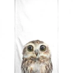 Juniqe Décoration De Jardin Serviette De Plage En éponge-velours En Blanc & Marron 90x180