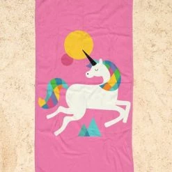 Juniqe Décoration De Jardin Serviette De Plage En éponge-velours En Blanc & Multicolore 90x180 -Gants de toilette Soldes serviette de plage en eponge velours en blanc multicolore 90x180 2