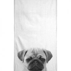 Juniqe Décoration De Jardin Serviette De Plage En éponge-velours En Blanc & Noir 90x180