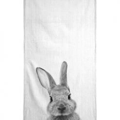 Juniqe Décoration De Jardin Serviette De Plage En éponge-velours En Blanc & Noir 90x180