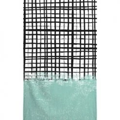 Juniqe Décoration De Jardin Serviette De Plage En éponge-velours En Blanc & Noir 90x180