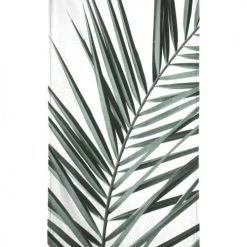 Juniqe Décoration De Jardin Serviette De Plage En éponge-velours En Blanc & Vert 90x180