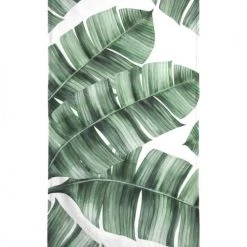 Juniqe Décoration De Jardin Serviette De Plage En éponge-velours En Blanc & Vert 90x180