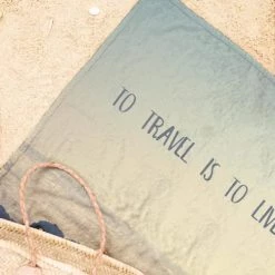 Juniqe Décoration De Jardin Serviette De Plage En éponge-velours En Bleu & Gris 90x180 -Gants de toilette Soldes serviette de plage en eponge velours en bleu gris 90x180 5