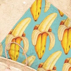 Juniqe Décoration De Jardin Serviette De Plage En éponge-velours En Bleu & Jaune 90x180 -Gants de toilette Soldes serviette de plage en eponge velours en bleu jaune 90x180 3