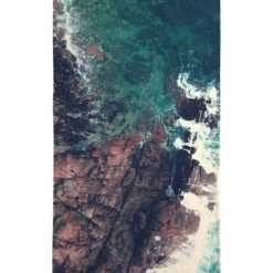 Juniqe Décoration De Jardin Serviette De Plage En éponge-velours En Bleu & Marron 90x180