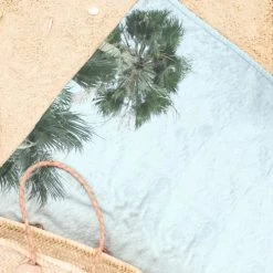 Juniqe Décoration De Jardin Serviette De Plage En éponge-velours En Bleu & Noir 90x180 -Gants de toilette Soldes serviette de plage en eponge velours en bleu noir 90x180 11