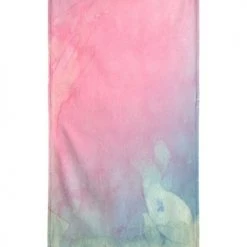 Juniqe Décoration De Jardin Serviette De Plage En éponge-velours En Bleu & Rose 90x180